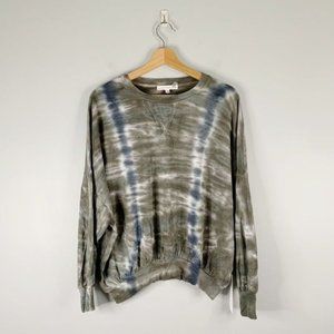 Young  Fabulous  Broke Juliette Tie Dye Crew Neck Sweatshirt Small S Green NWT